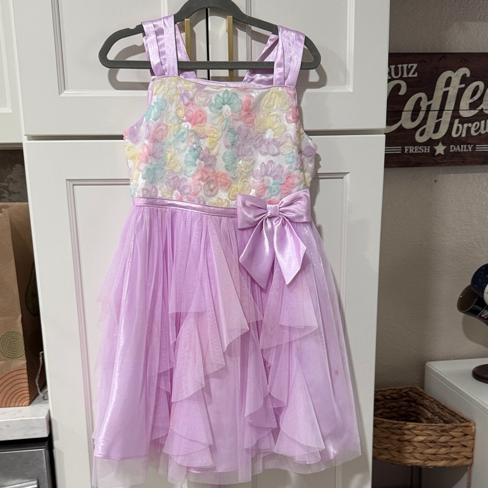 Jona Michelle Pastel Floral and Lavender Dress